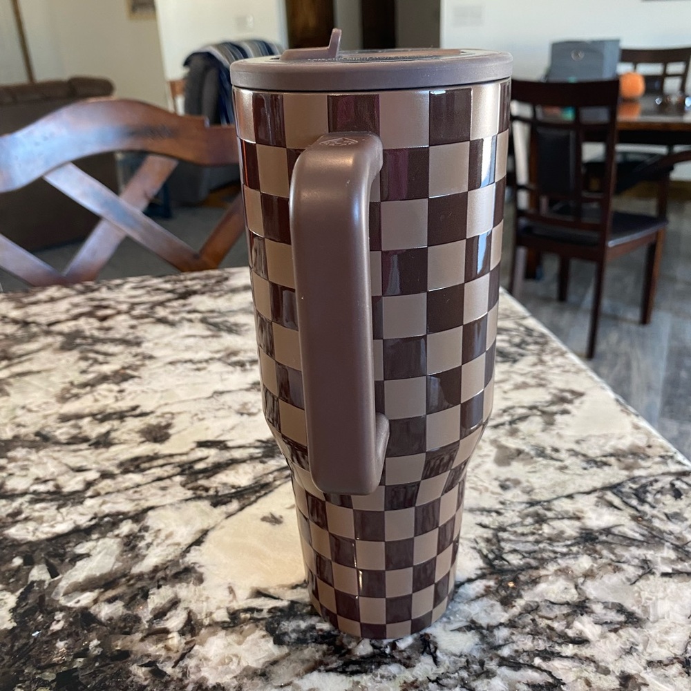 40 oz Autumn Checkers traveler - Picture 2 of 9